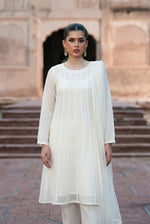 Rozaib Pearl White Minimal Kalidaar – 3 Piece Set
