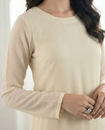 Vanilla Cream Straight Kurta – Bareeze Net Core Set