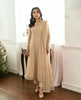 Almond Beige A-Line Kurta – Bareeze Net Core Set