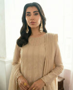 Almond Beige A-Line Kurta – Bareeze Net Core Set