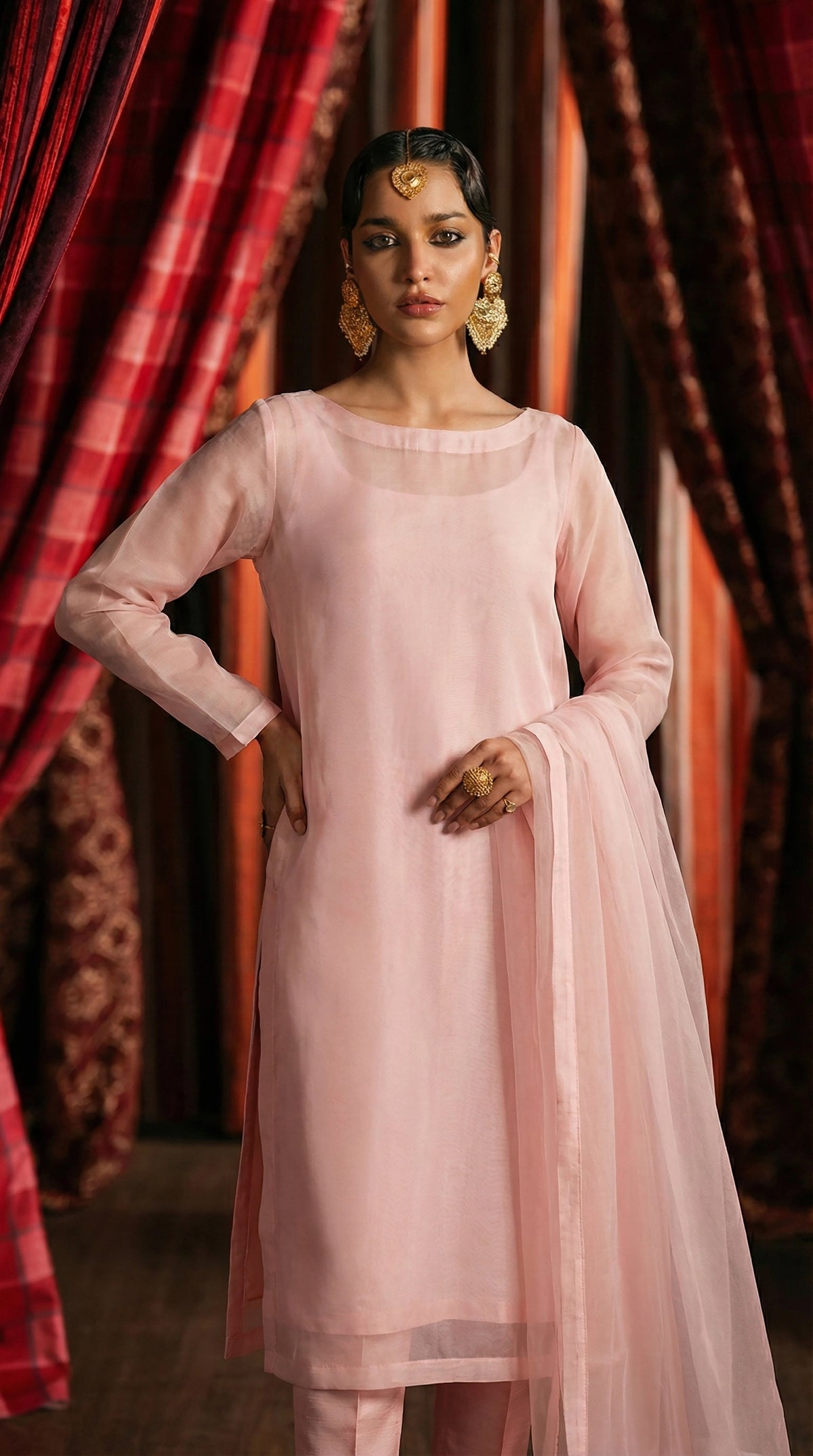 Pastel Pink Straight Flow Shirt – Chiffon Flow Range