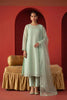 Pastel Green A-Line Organza Kurta – Luxury Minimal Core