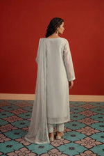 Light Zinc Straight Organza Shirt – Luxury Minimal Core