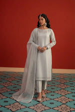 Light Zinc Straight Organza Shirt – Luxury Minimal Core