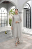 Pearl Zinc High Slit Organza Kurta – Luxury Minimal Core
