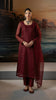 Dark Maroon Front Slit Chiffon Frock Set