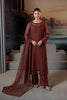 Burgundy Sienna Front Slit Chiffon Frock Set