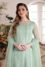 Rozaib Mint Pista Panel Shirt – 3 Piece Set