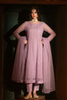 Mauve Lilac Bareeze Net 3-Piece Stitched Suit