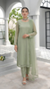 Sage Pista Bareeze Net 3-Piece Stitched Dress
